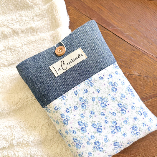 Chaussette à livre - Protection matelassée en jean upcyclé