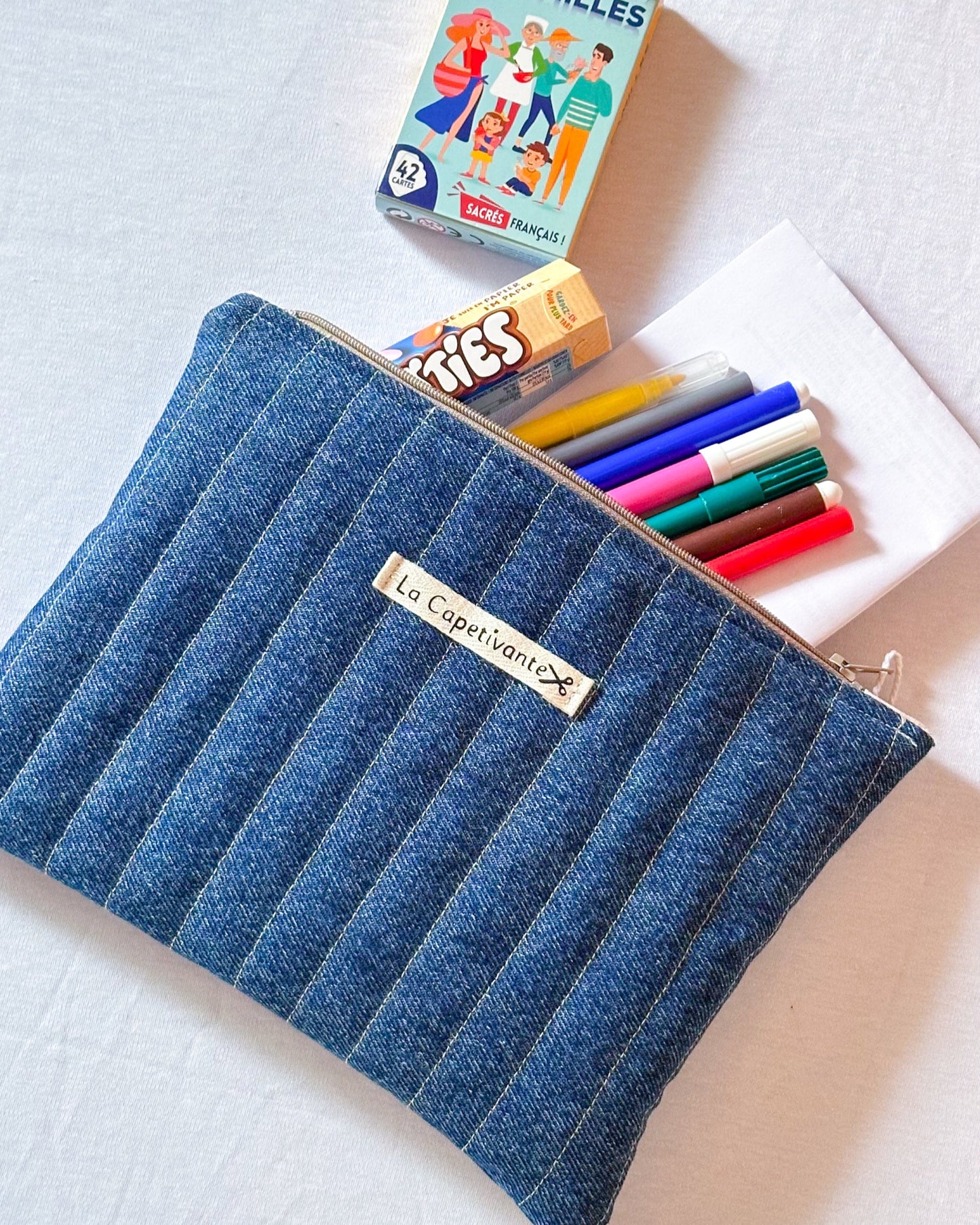 Trousse plate matelassée