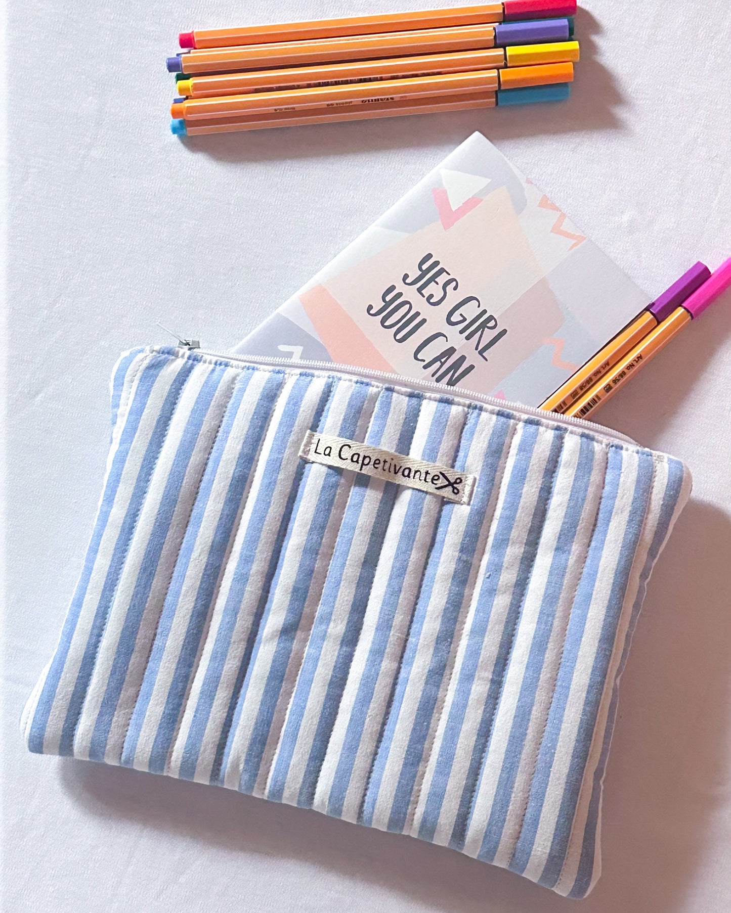 Trousse plate matelassée