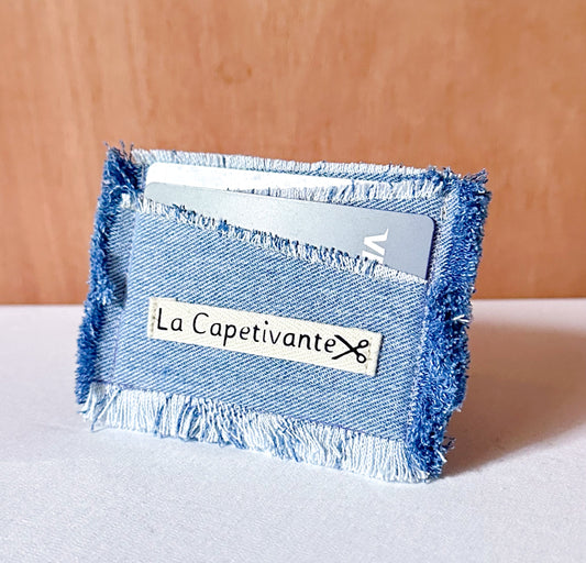 Porte carte en jean