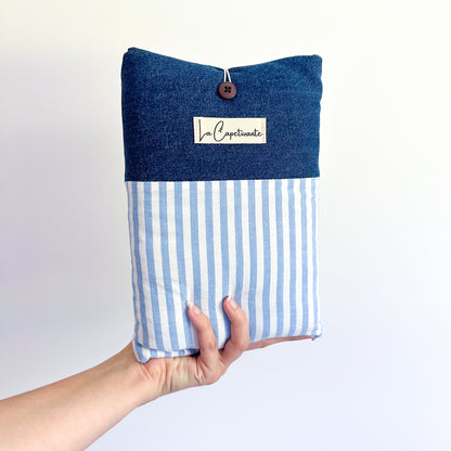 Chaussette à livre - Protection matelassée en jean upcyclé