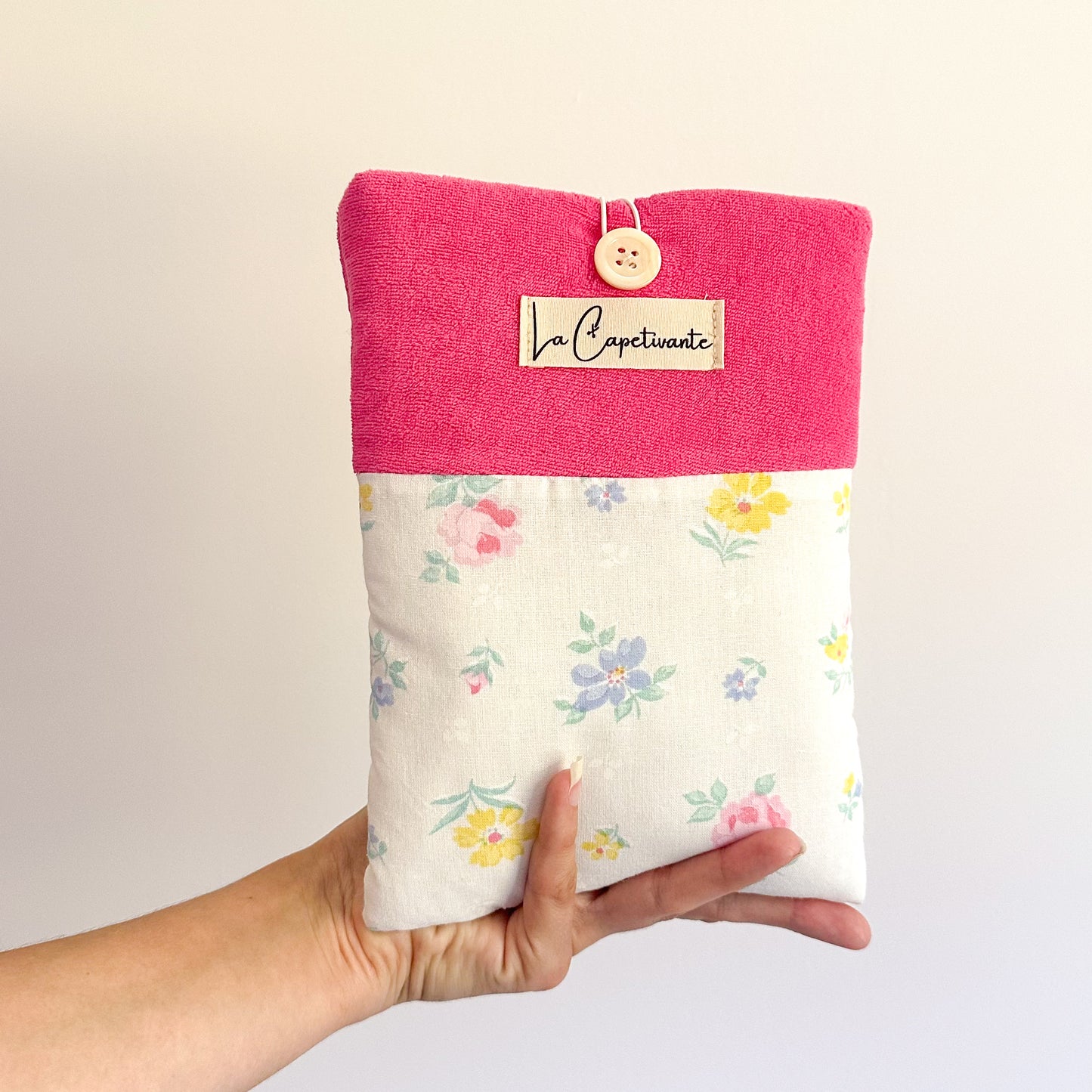 Chaussette à livre - Protection matelassée en jean upcyclé