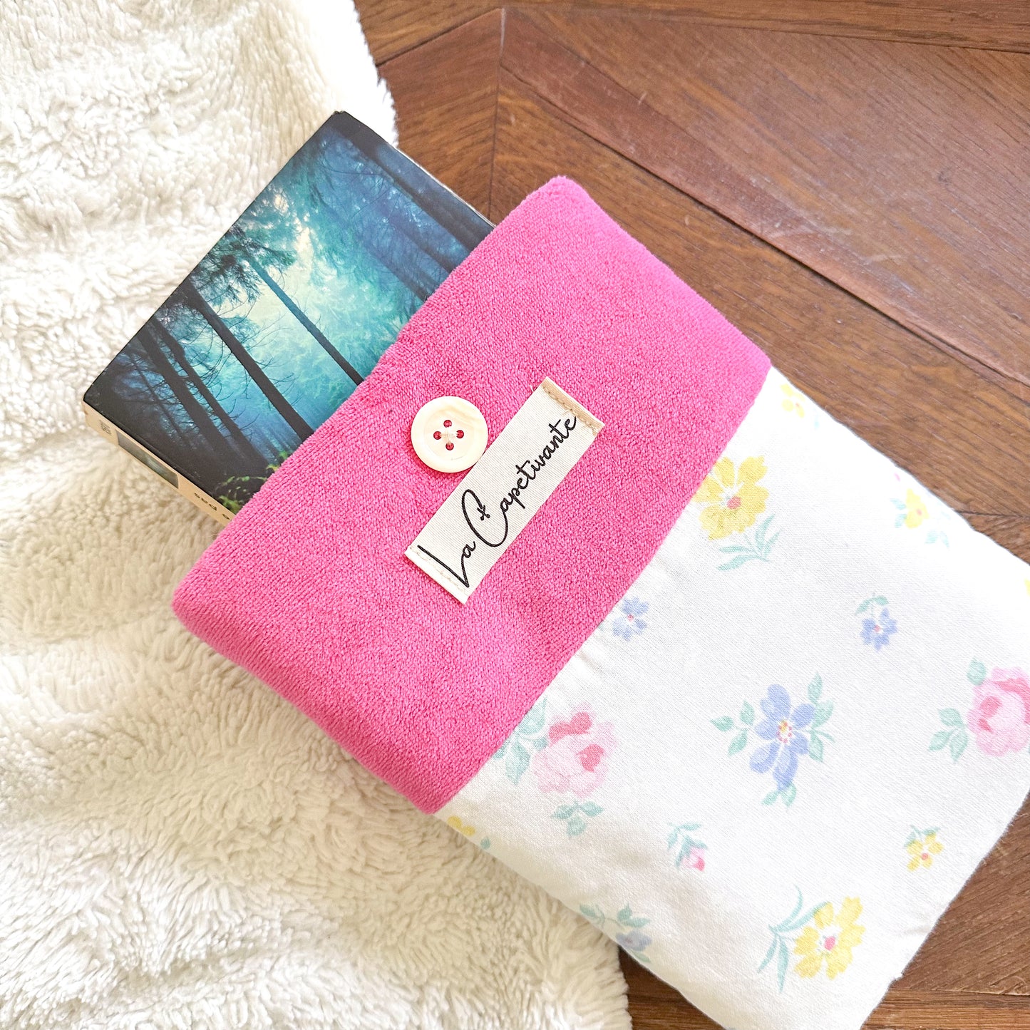 Chaussette à livre - Protection matelassée en jean upcyclé