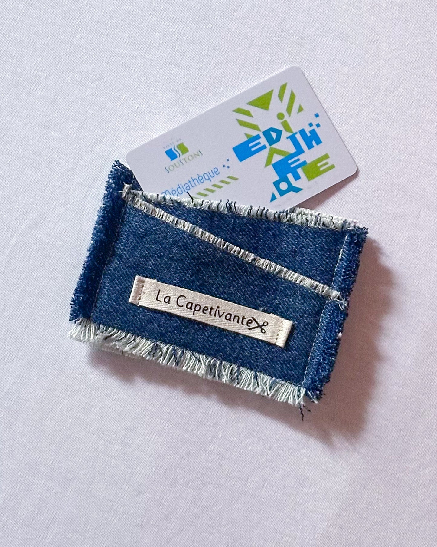 Porte carte en jean