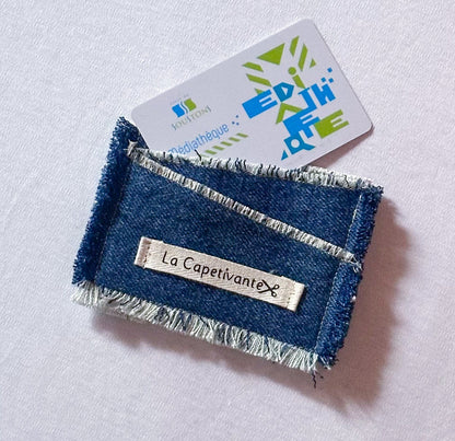 Porte carte en jean