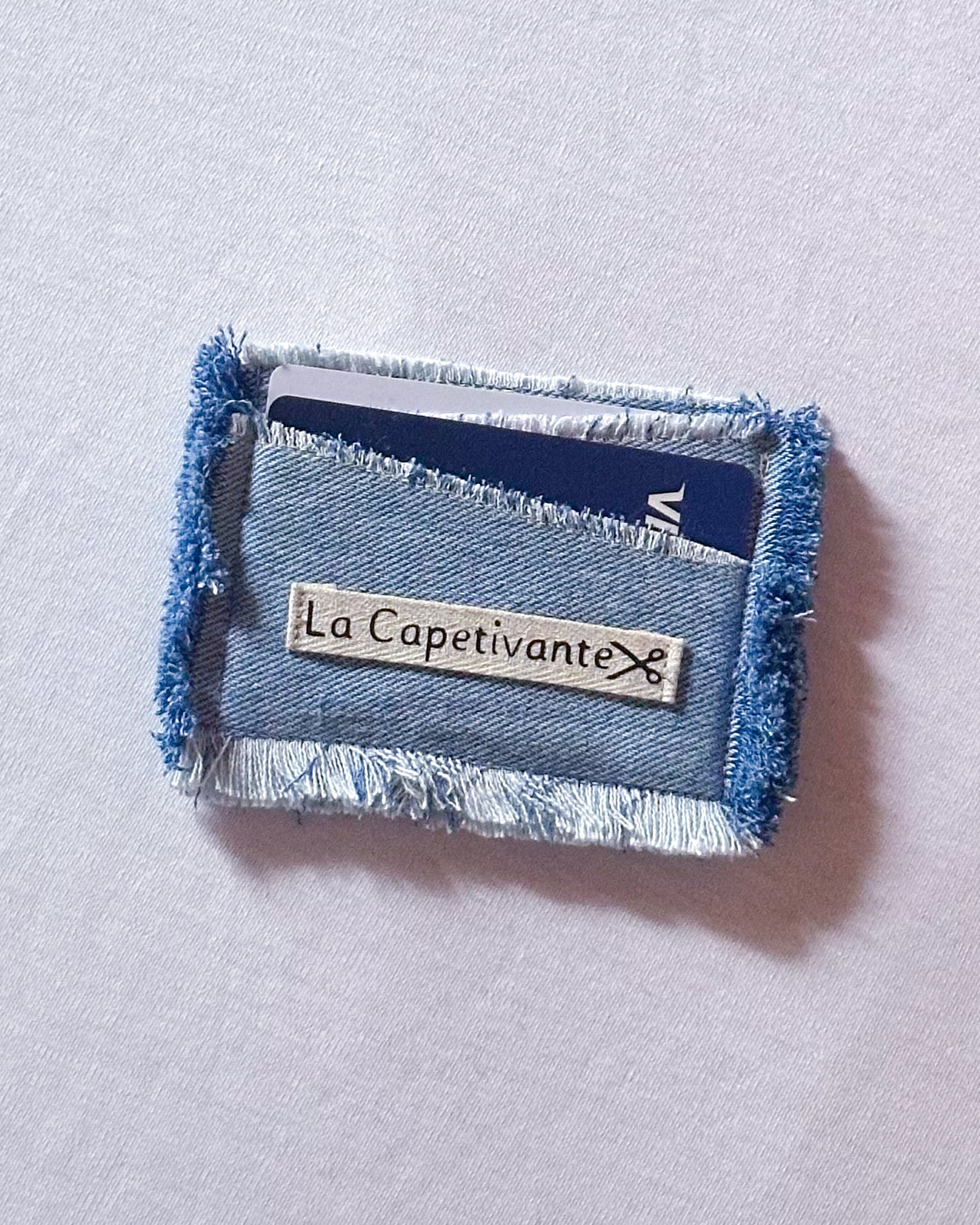 Porte carte en jean