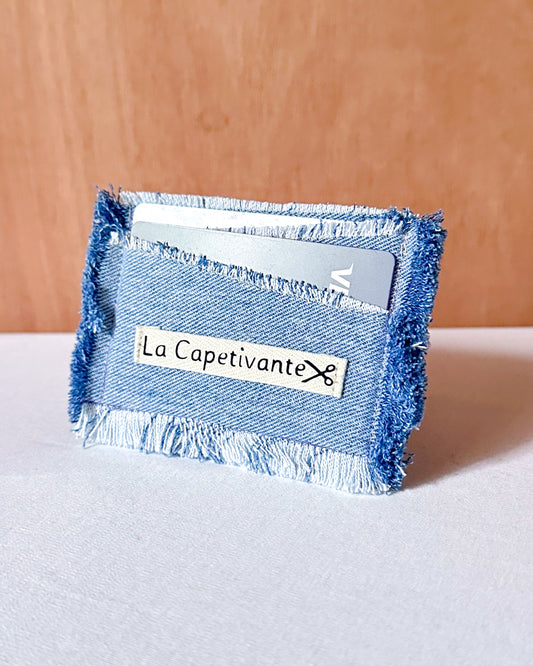 Porte carte en jean