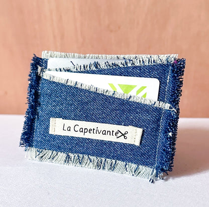 Porte carte en jean