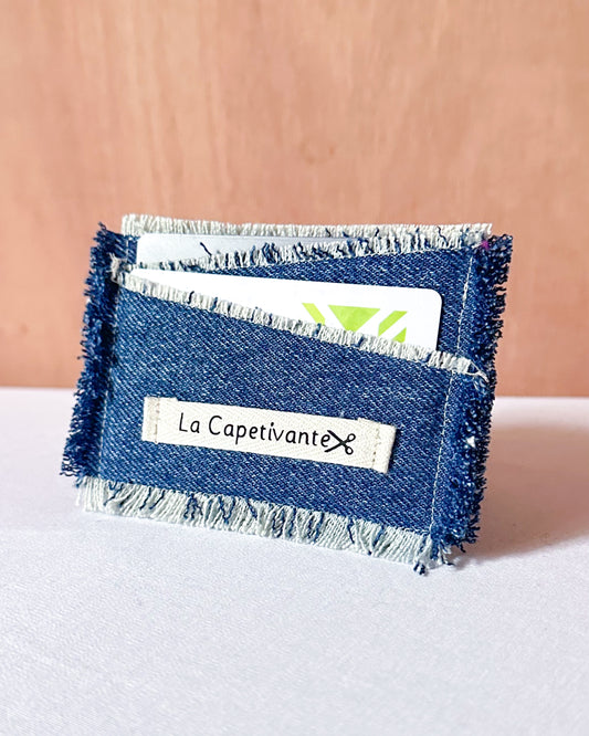 Porte carte en jean